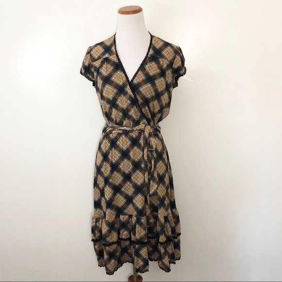 betsey johnson faux wrap dress